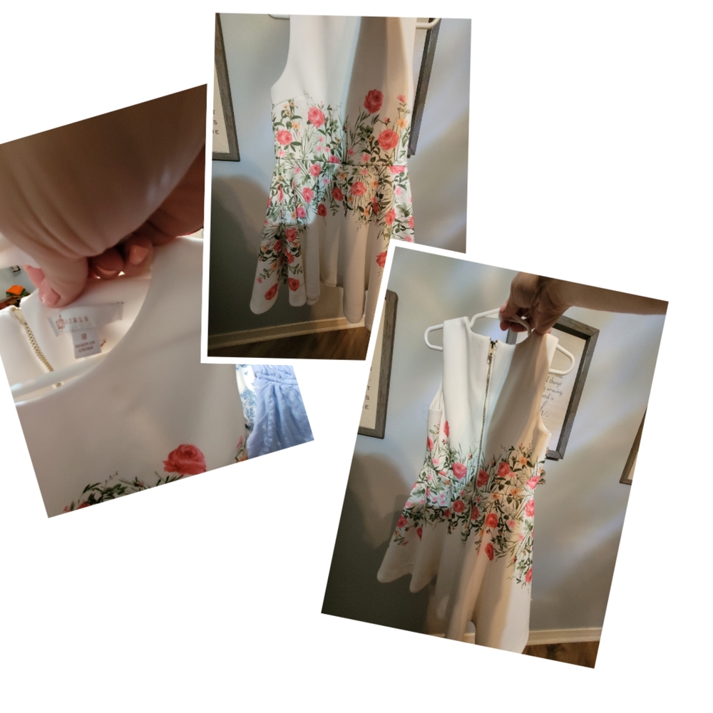 GB Girls White Floral Dress